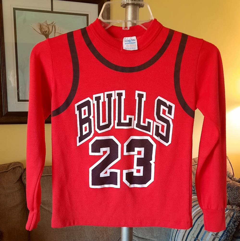 Vintage 1990s Chicago Bulls 23 Youth Jersey Pajama Top